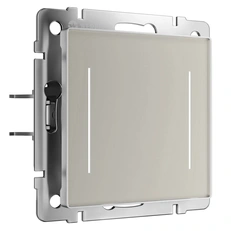 Изображение Умный сенсорный выключатель двухклавишный (дымчатый) W4523641